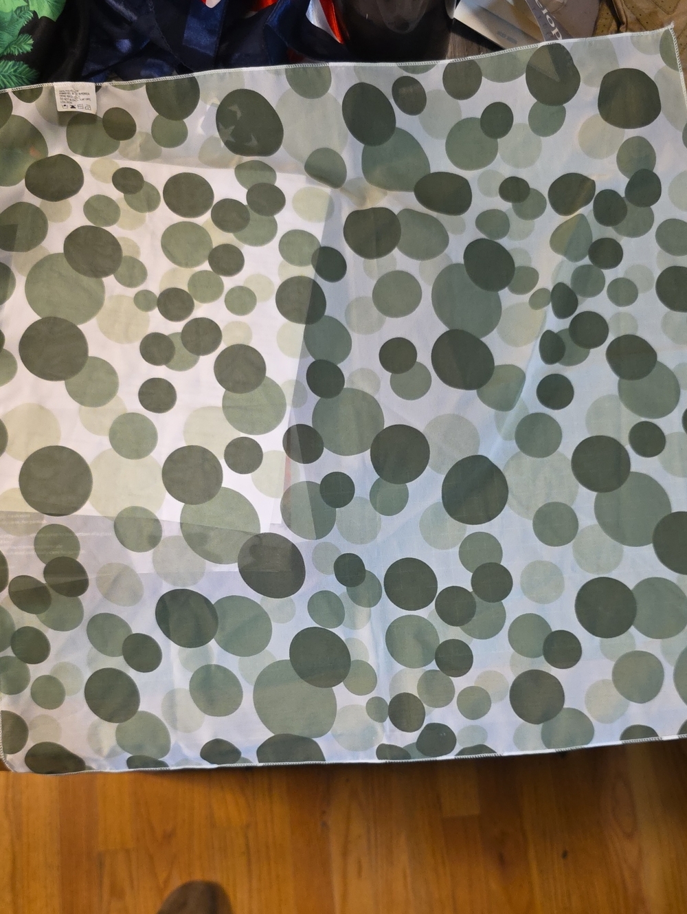 Green Polka Dot Scarf Sage Green